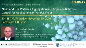 Seminar from Hidehiro Kamiya on Nano and Fine Particles